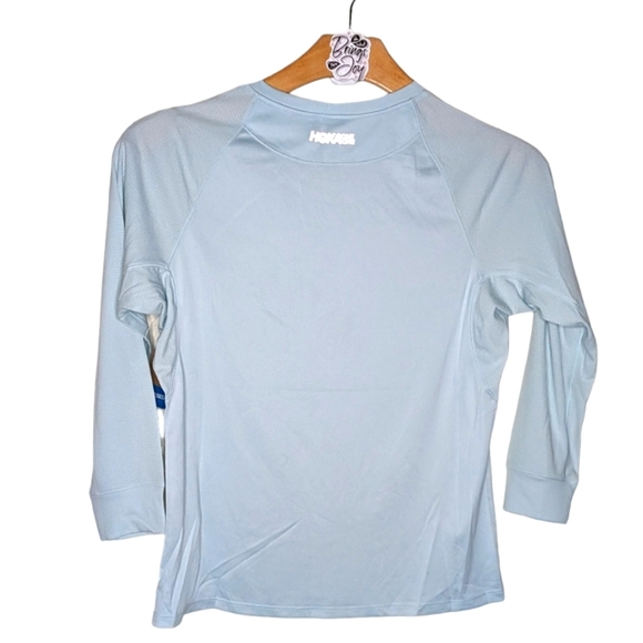 Woman's Blue HOKA PERFORMANCE 3/4 SLEEVE TOP - Picture 2 of 6